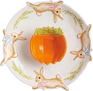 Mud Pie Easter Bunny Chip And Dip Set