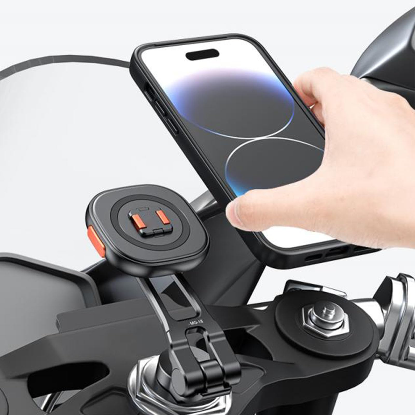 Supporto Magnetico Per Cellulare Da Manubrio Bici In Abs Alluminio