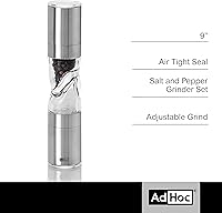 Vista 2 de AdHoc Duomill Pure - Molinillo combinado de sal y pimienta de acero inoxidable, práctico molinillo de sal y pimienta - Acero inoxidable