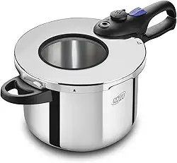 Panela de Pressão Inox 6 Litros Profissional com Visor de Vidro MTA - Fogão Indução