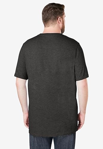 Miniatura 2 de KingSize Camiseta para hombre grande y alto No encoge Ligera Cuello redondo Con bolsillo