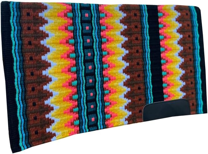 HUMAYL Saddlery Saddle Pad/Blanket for Horses Western Show Horse Saddle Blanket New Zealand Design Handmade Wool Saddle Blanket Top Wool Saddle Pad Regular Size : 34" L x 36" W x 1" inches PAD0424