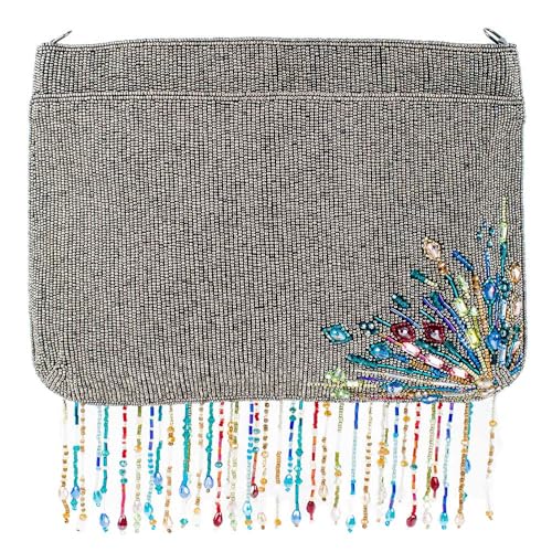 Mary Frances Dazzler Beaded Handbag Fireworks-Inspired Rhinestone Fringe Crossbody Bag, Multicolor2