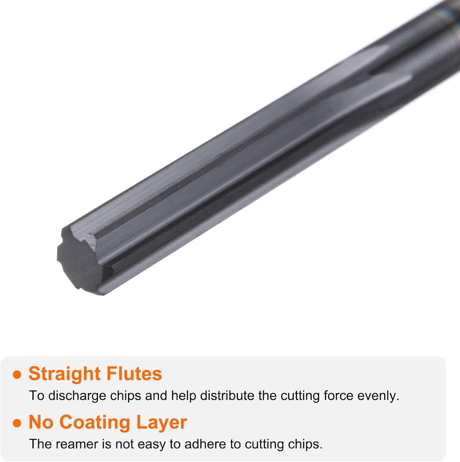 HARFINGTON 超硬チャッキングリーマー 直径0.245インチ(6.22mm) ストレートフルート ストレートシャンク マシン