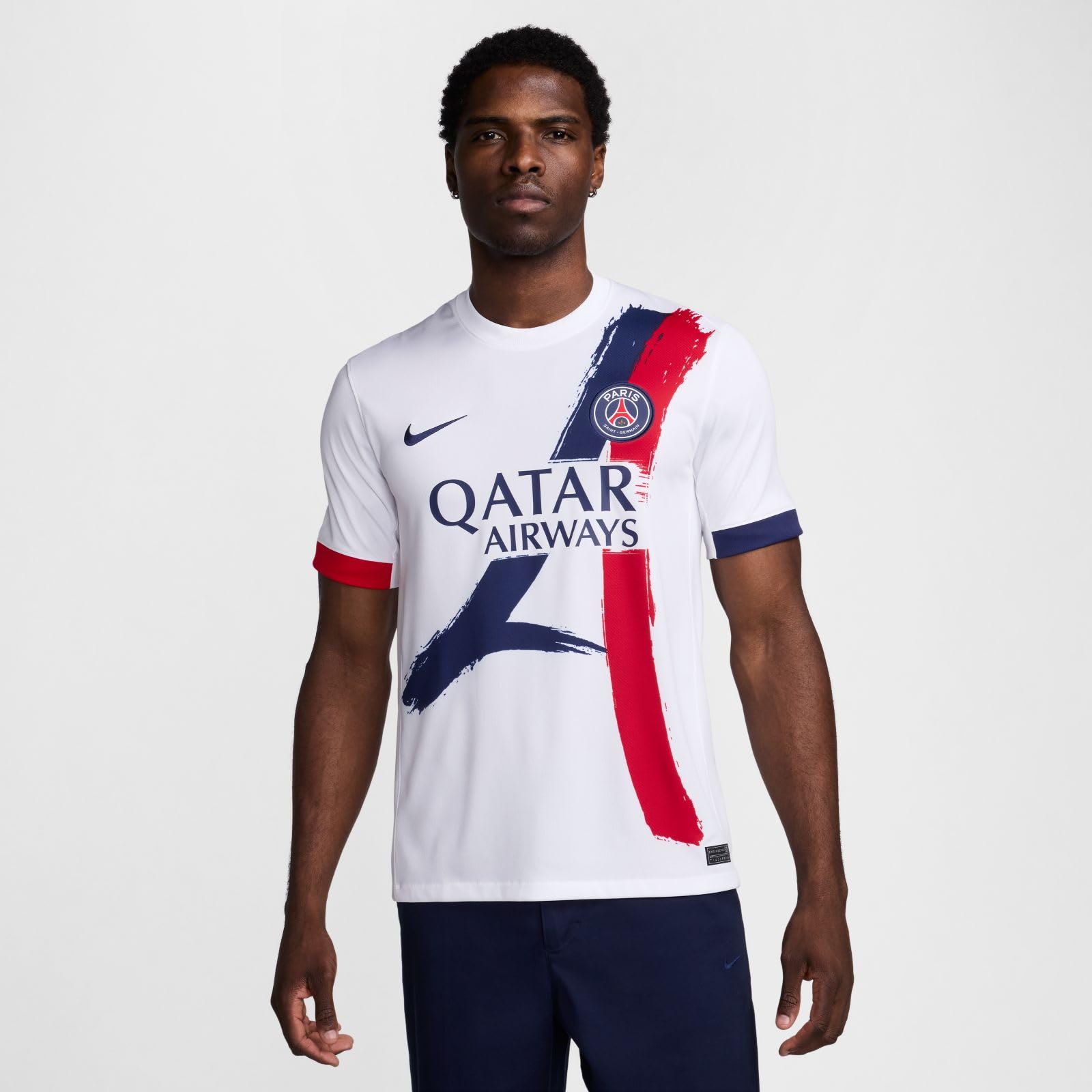 Nike Paris Saint-​Germain Dry Fit Stad Aw Homme T-​Shirt, White/​Midnight Navy/​Midnight N, XL
