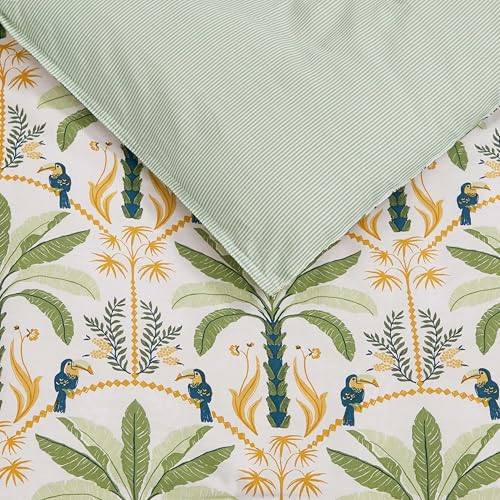 Tommy Bahama - Queen Comforter Set, 100% Soft Cotton Bed Set for Year Round Comfort, Coastal Bedding with Matching Pillowcases (Mystic Palms Green) by Tommy Bahama - Used condition - Image 5