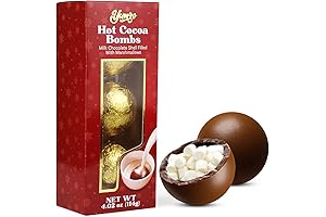 Delicious Hot Chocolate Bombs: Melted Chocolate Treat with Marshmallows and Cocoa Powder