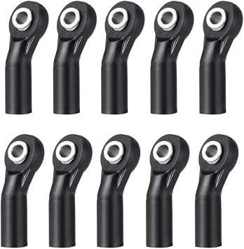 10Pcs M3 Rod Ends Plastic Black M3 Balls Ends for Axial D90 SCX10 RC Crawler Car Black D