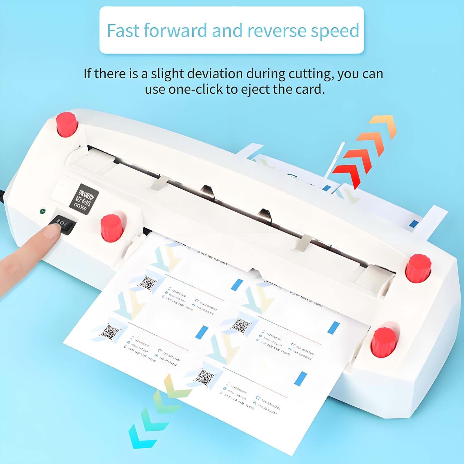 Cortadora eléctrica de tarjetas de visita de alta velocidad, guillotina de papel con alimentación automática para tarjetas de 90x54 mm, corta hojas A4 a tamaño estándar en minutos, cortadora industr