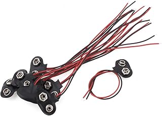 uxcell 10pcs 9V Battery Snap Connector Clip Lead Cord Wires Holder 17cm Long