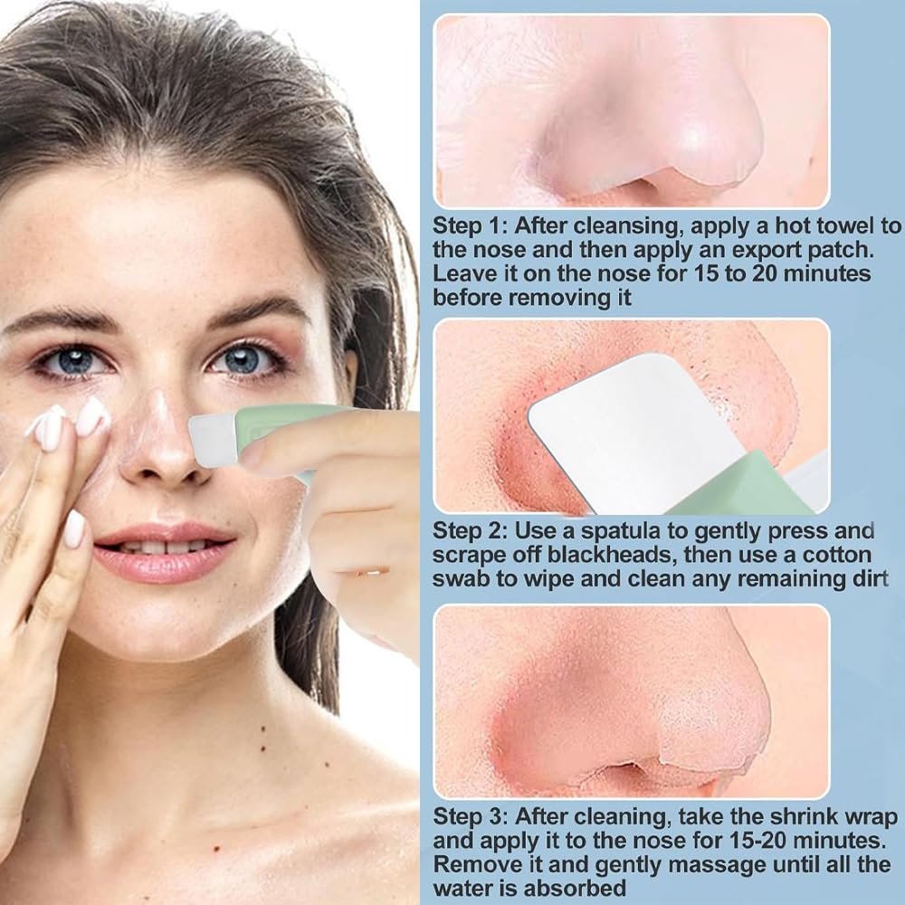 Herramientas Para Eliminar Puntos Negros Espátula para Limpieza Profunda de la Piel Herramienta de Limpieza de Poros de Silicona para Mujeres y Hombres