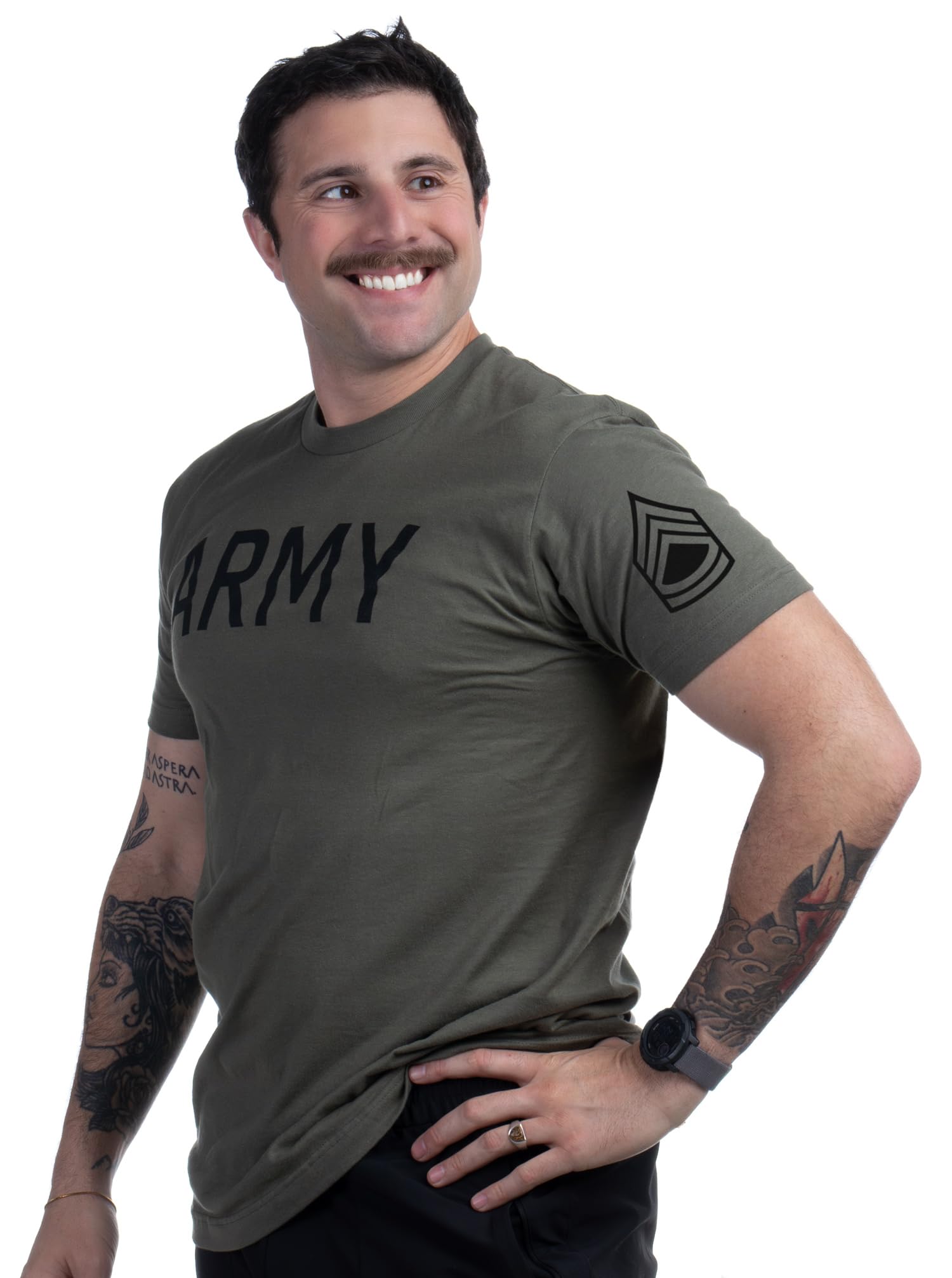 Army PT Style Shirt - U.S. Military Physical Training Infantry Veteran Workout T-Shirt