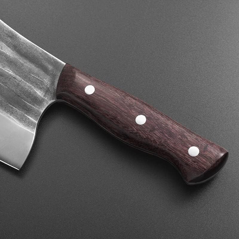 Meat cleaver, Handmade Butcher Kitchen Knives Forging Serbian Kiritsuke Knife Tool Chef High-carbon Clad Steel Cleaver Filleting Slicing Knife Cleaver Knife