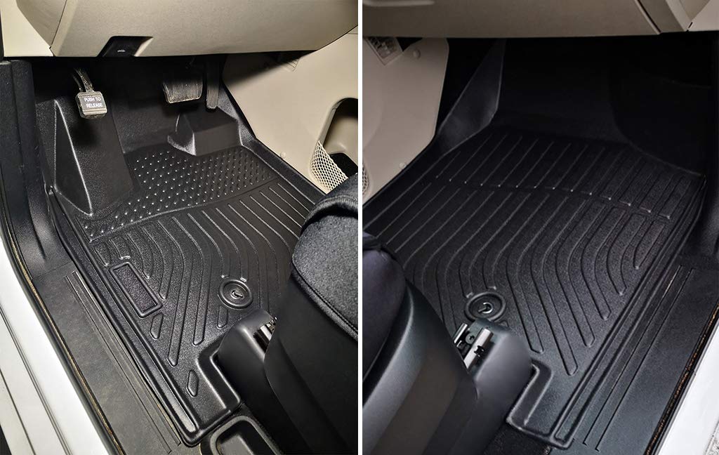 Car Floor Mats Replacement for Dodge Grand Caravan 7 Seat 2011-2021 Protection All Weather Custom Fit Waterproof Carpets Durable Odorless Liners Front & Rear Black