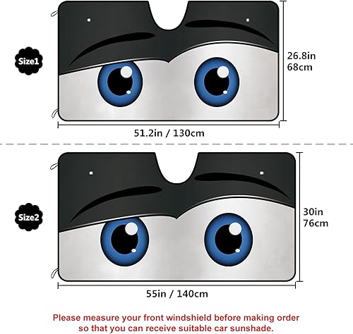 Miniatura 1 de Parasol para parabrisas de automóvil, hermoso color rojo, divertido y divertido para parabrisas delantero, reflector, protección solar, mantiene el