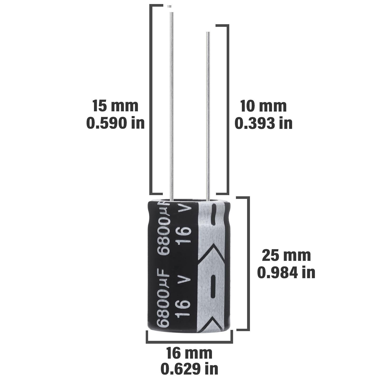 Alu-Elko 6800uF 100V – Snap-In, 35x60mm, 105°C, Fixer Kondensator, NEU