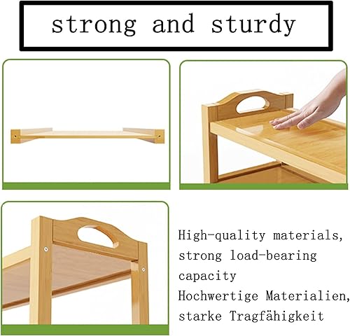 Miniatura 6 de ZYFA Estante organizador de zapatos, estante de bambú para zapatos, estante de almacenamiento en esquina, estante para zapatos, armario, ahorro de