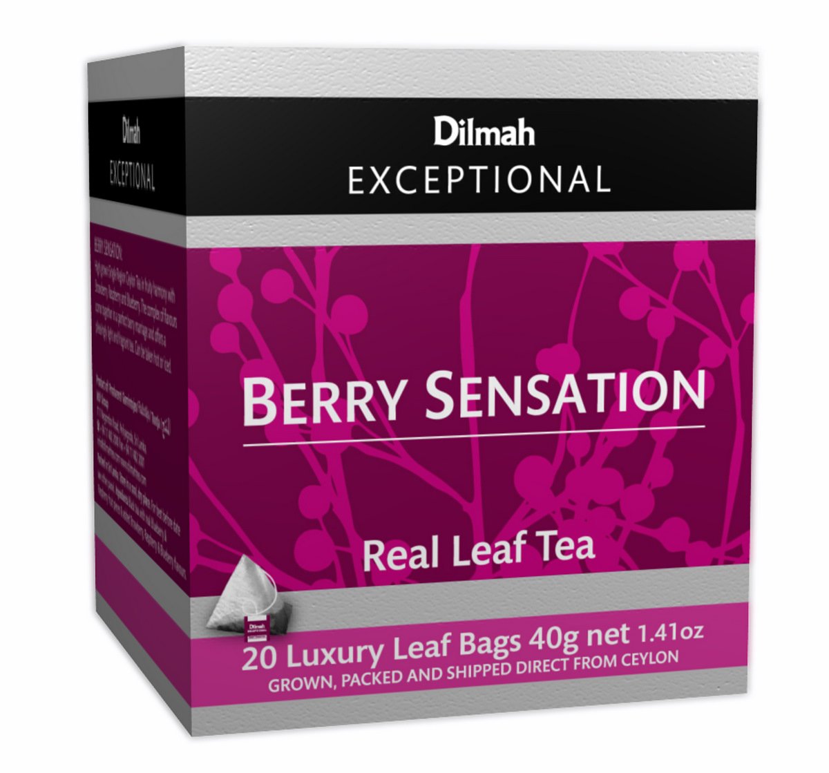 Dilmah Exceptional Leaf Berry Sensation, 20 Tea Bags, 1.41-Ounce Boxes (Pack of 6)