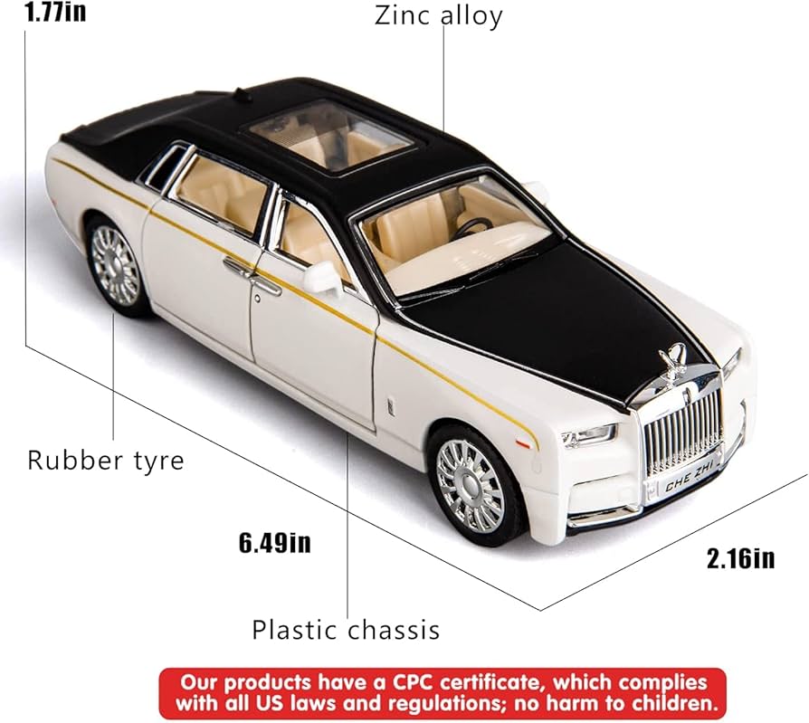 Amazon.com: BDTCTK 1/32 Rolls-Royce Phantom Model Car,Zinc Alloy
