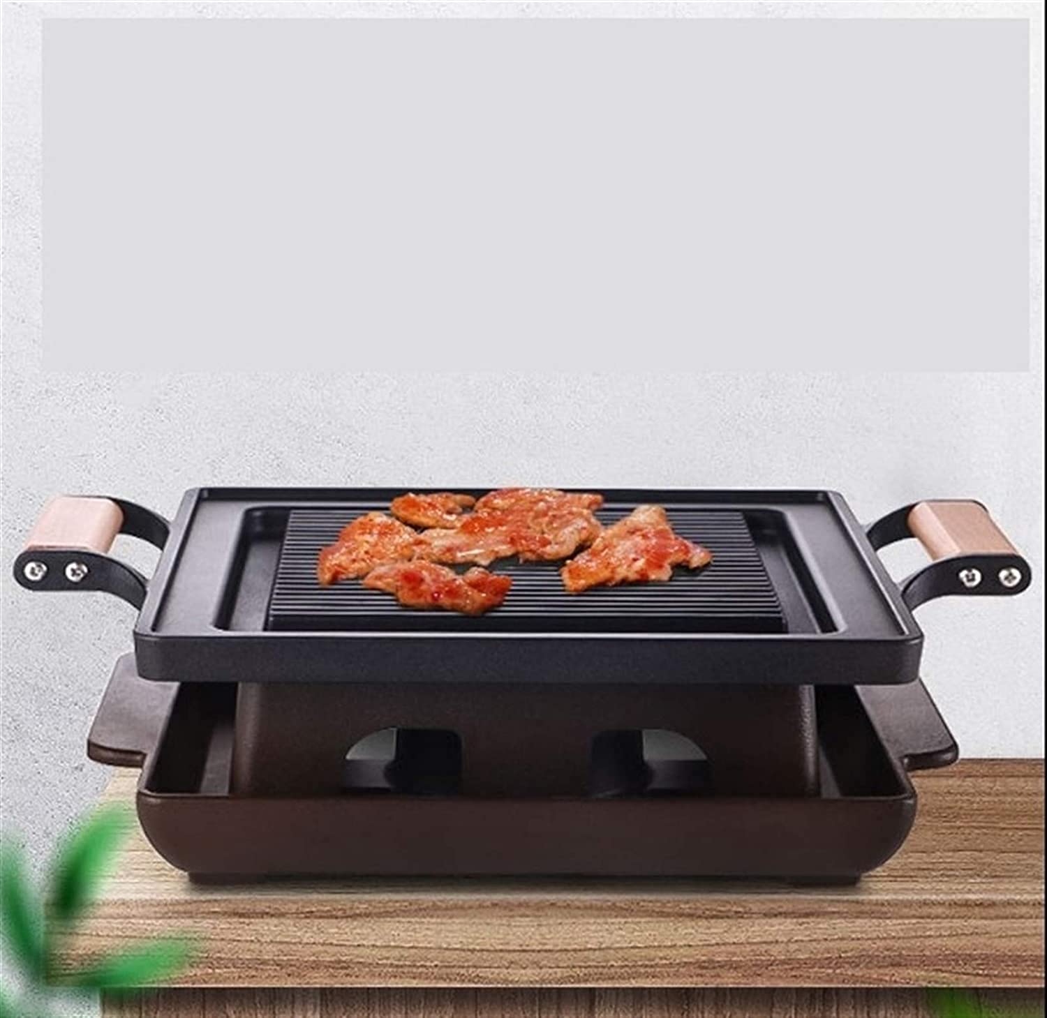Mini grill Chal do wewnątrz i na zewnątrz koreański grill przenośne urządzenie do gotowania Teppanyaki idealne na imprezy i spotkania domowe grille