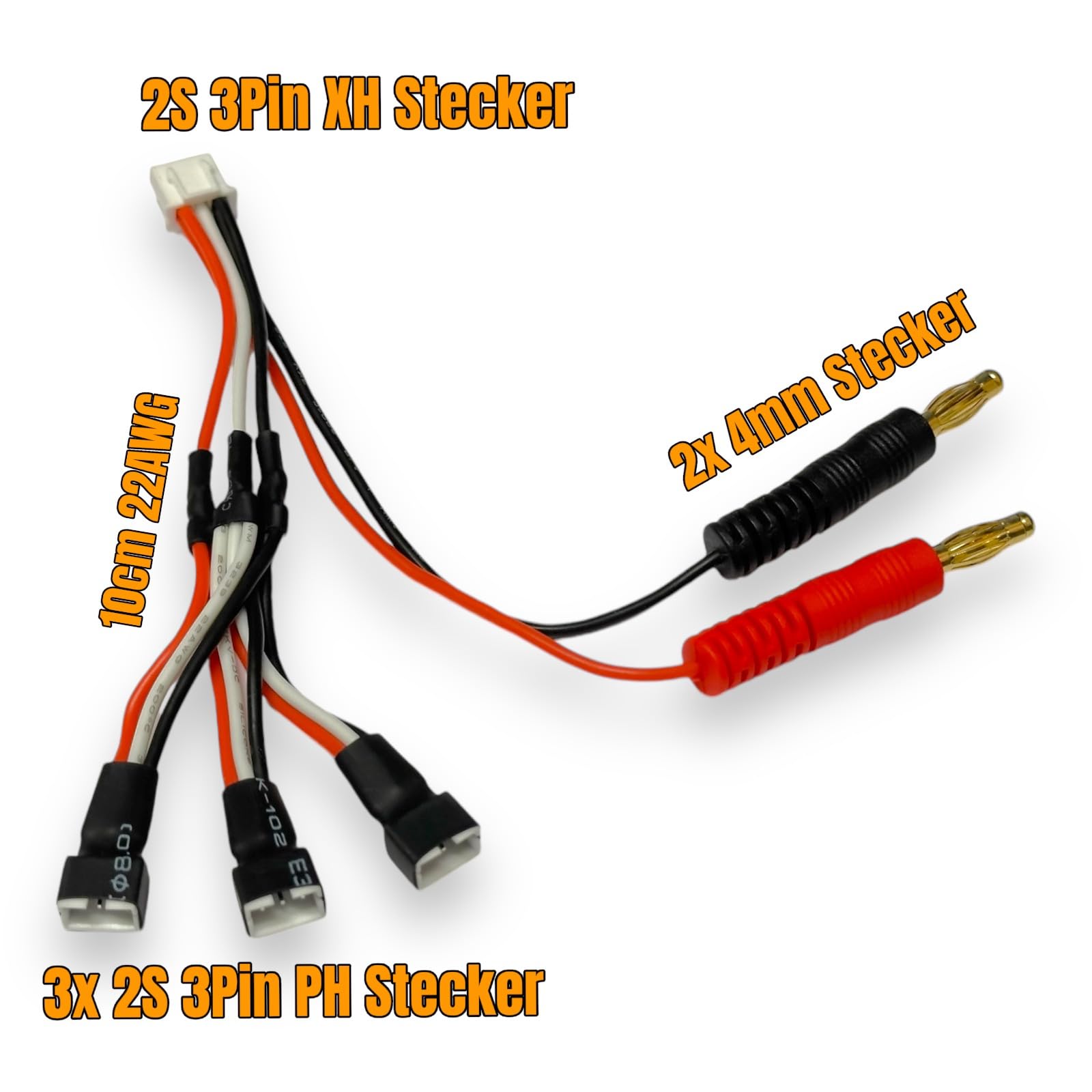Cavo Bilanciatore Per Batterie Saddle Pack | Piombo Di Ricarica Con Connettori Banana 4mm E 2mm – UK RC Tech