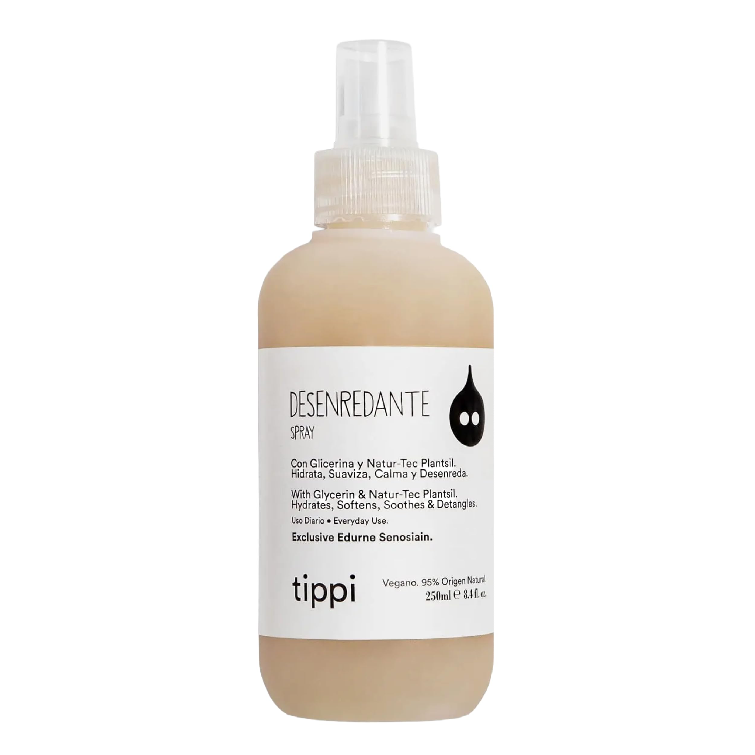 Desenredante Spray TIPPI by Edurne Senosiain Desenredante Spray para Cabello, Sin Parabenos, Sin Siliconas, Vegano 250ml,