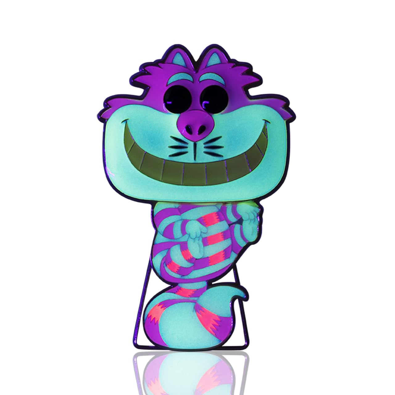 Funko Pop! Duża emaliowana przypinka Disney Alice: Cheshire Cat CHASE - Alicja w krainie czarów emaliowane przypinki - urocza broszka kolekcjonerska - do plecaków i toreb - pomysł na prezent - dla