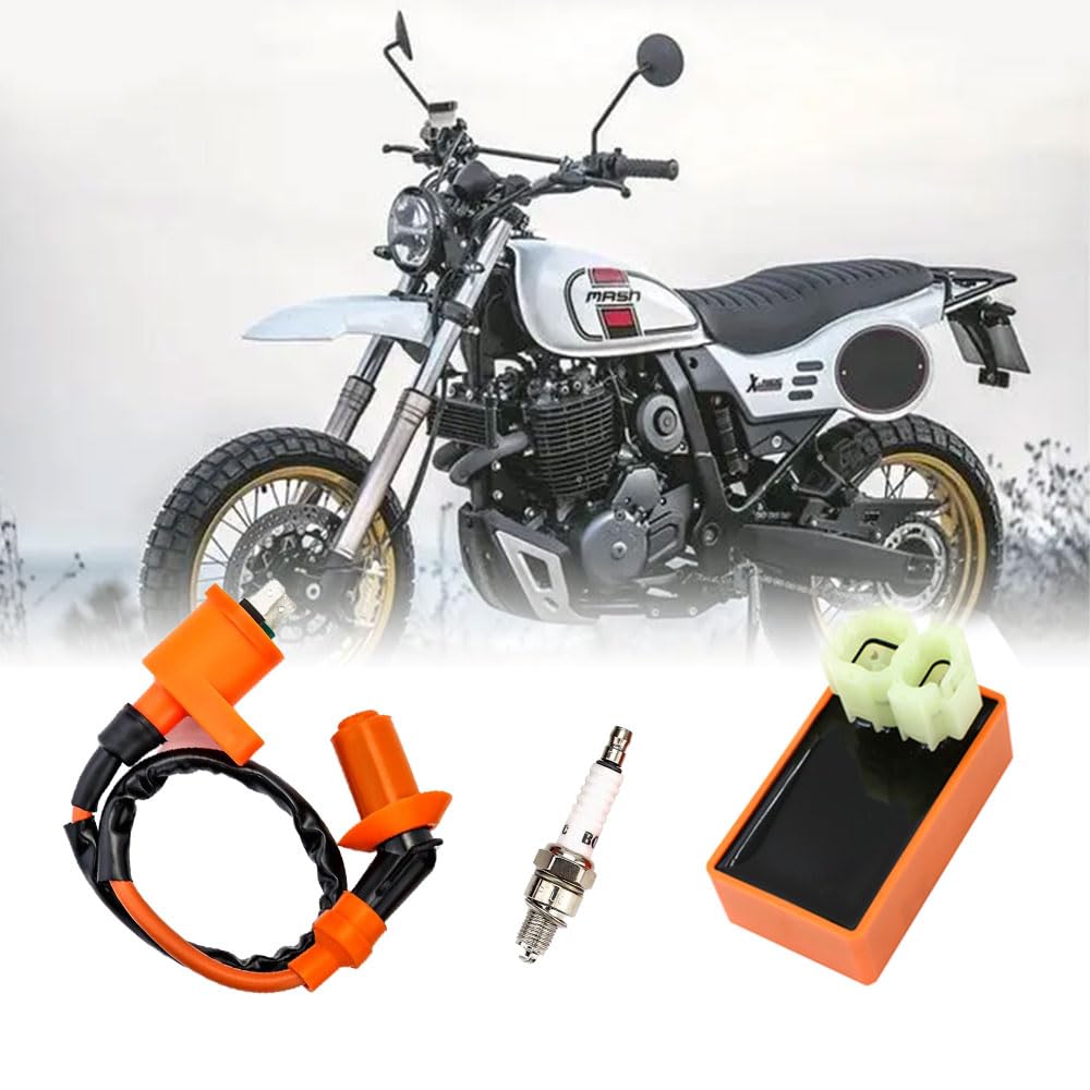 Bobina de encendido CDI, bobina de encendido, sistema de encendido para GY6 50 CC 125 CC 150 CC, bujía Samfox Racing Performance CDI compatible