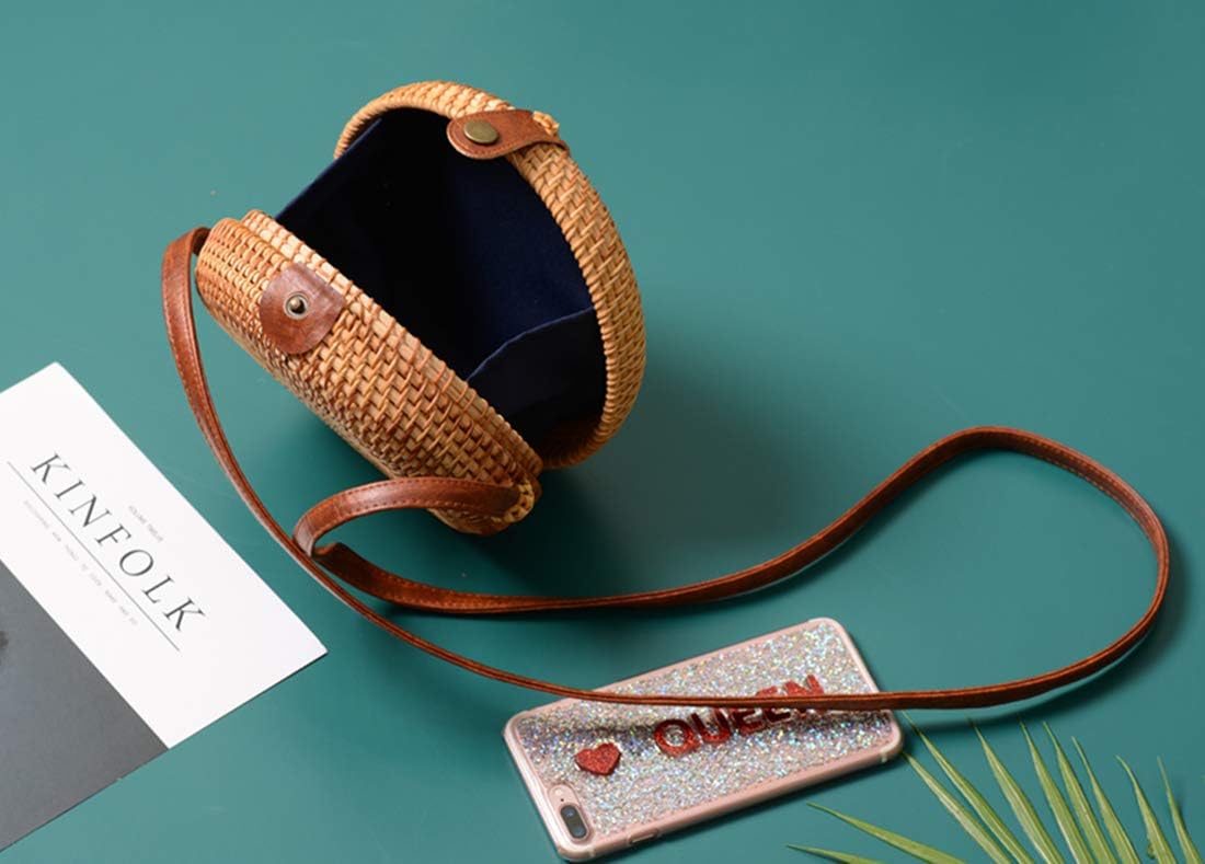 Rattan Summer Straw Beach Bag - Woven Wicker Basket Vacation Purse - Gifts for Women - Image 3