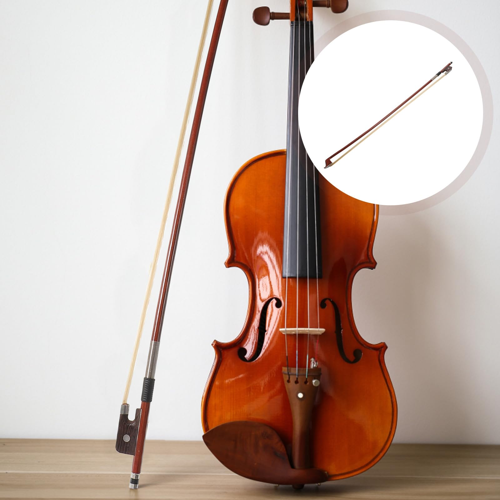 Archetto per Violoncello in Legno Brasiliano, Bilanciato per Studenti | Crine di Cavallo, Tono Preciso e Presa Confortevole, Aspetto Semplice Marrone per Principianti
