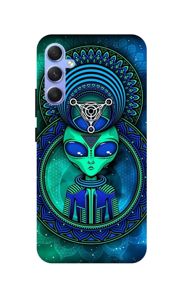 Arvi Enterprise Illuminati Alien Printed Mobile Back Hard Case and Cover for Samsung Galaxy A34 5G