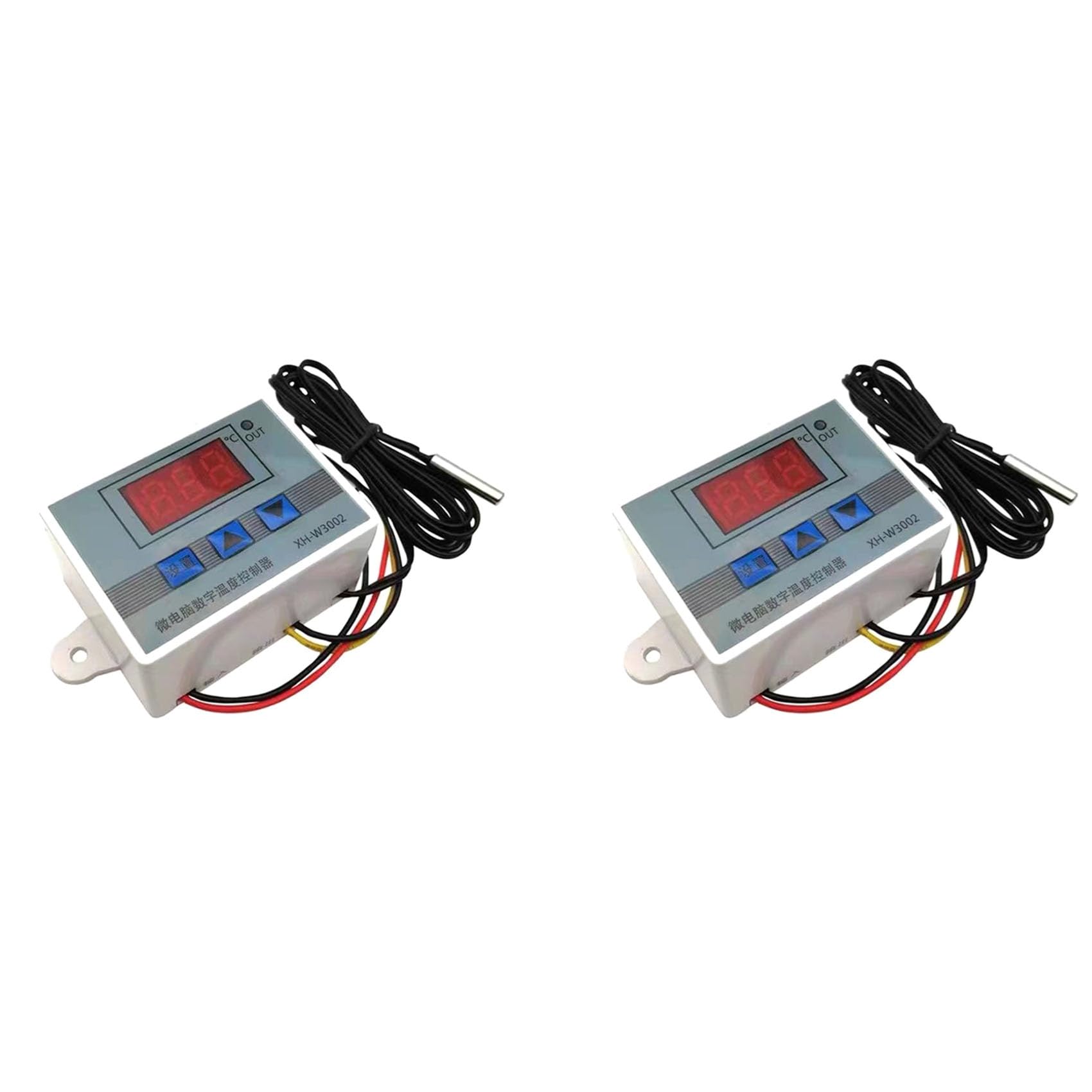 Jnchdghwa As Shown 2X 12V Professional W3002 Digital Led Temperature Controller 10A Thermostat Regulator Xh-3002