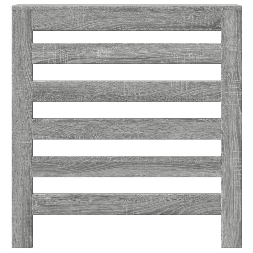Heizkörperverkleidung Grau Sonoma 78x20x82 cm Holzwerkstoff mit Wandhalterung, modernes Latten-Design, praktische Ablage, langlebig, pflegeleicht für Wohnzimmer, Heizkörper Zubehör