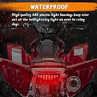 Vista 3 de Luz trasera LED roja para motocicleta ATV luces traseras de freno para TRX400EX 2005-2007, TRX450ER 2006-2014, TRX450R 2004-2009, TRX300EX