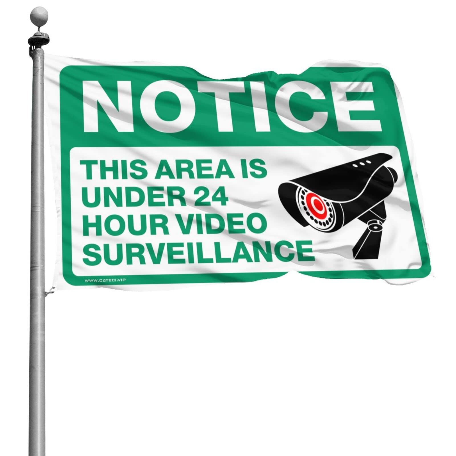 Drapeau de vidéosurveillance grand tissu mural déco dortoir