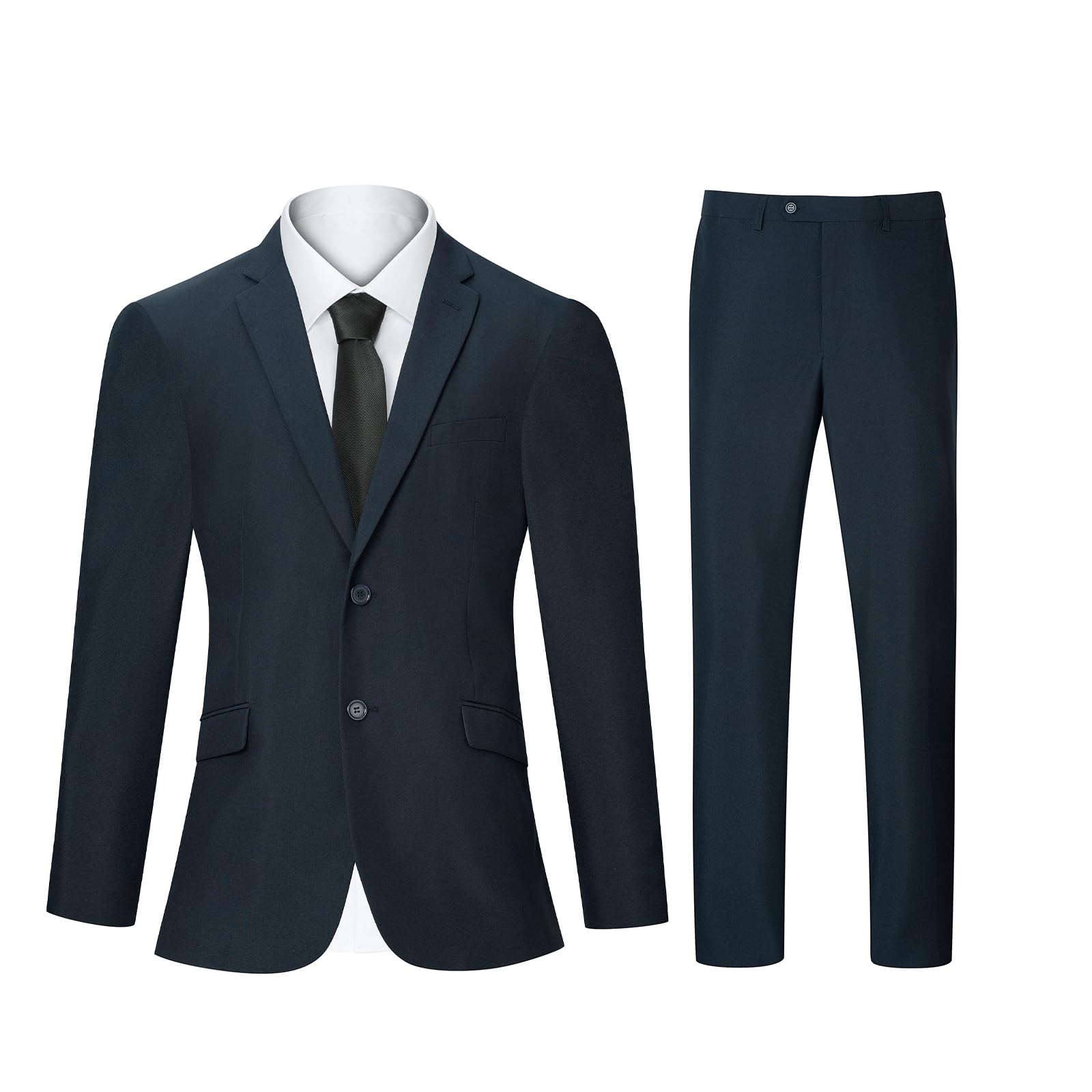 2 Piece Men's Suit Slim Fit Suits for Men, Two Button Blazer Dress Business Wedding Party Jacket & Pants