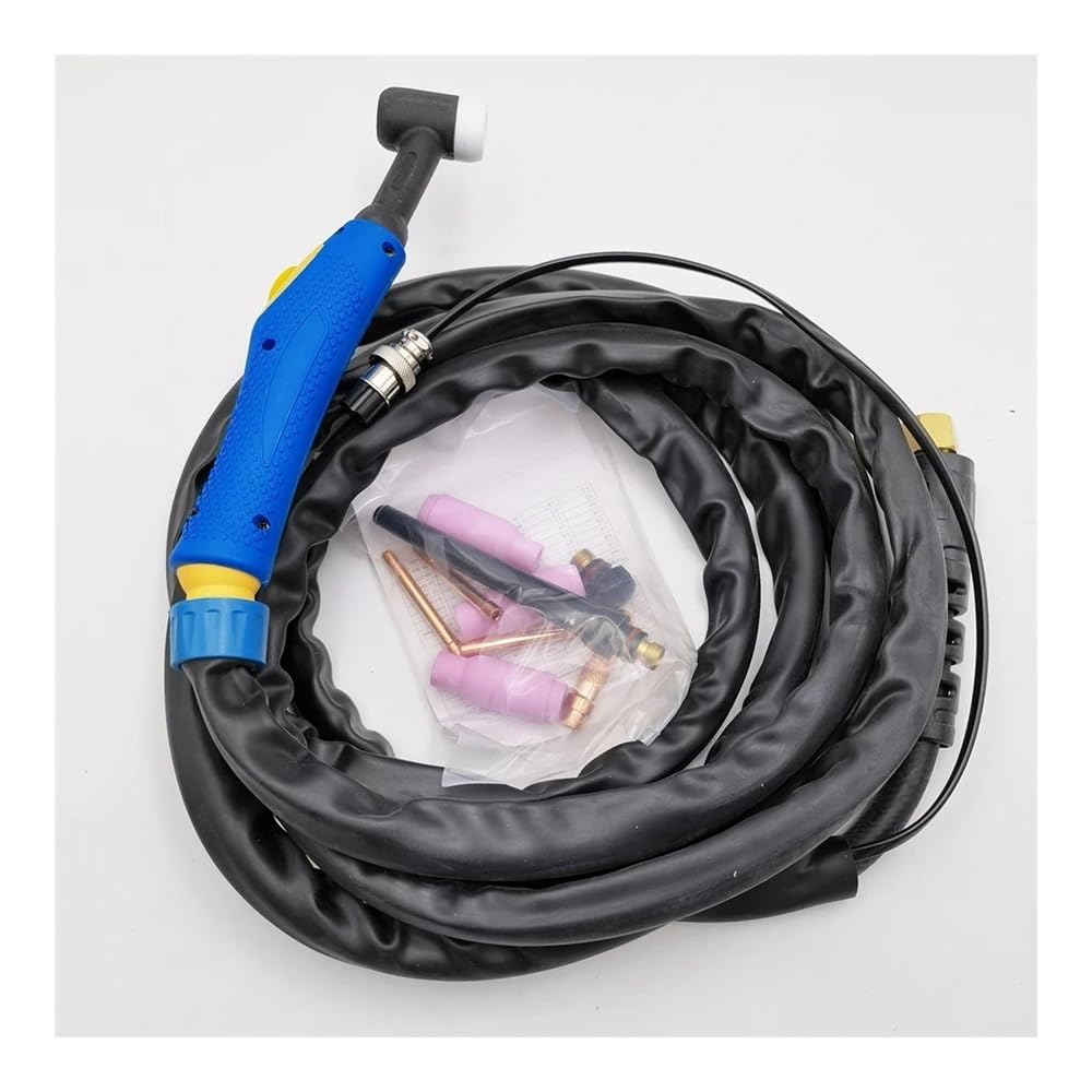 Accesorios para cortadoras de plasma Válvula de gas arco tungsteno argón WP-17 WP17, antorchas soldadura TIG refrigeradas por aire 4 m, for antorcha, y cable completos