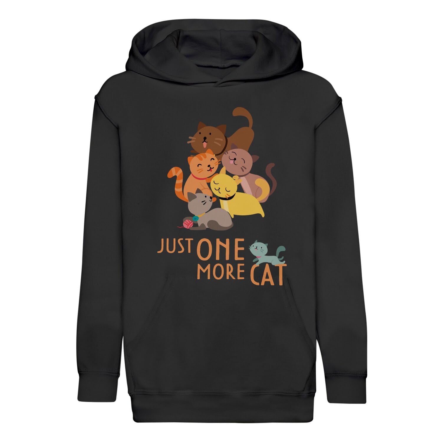 Sweat enfant Just One More Cat avec illustration haute définition