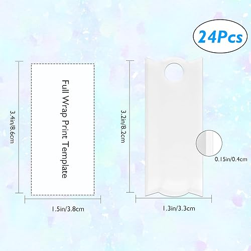 Miniatura 8 de ToBeAce 24 piezas de acrílico para placa de identificación de sublimación, 3.2 x 1.3 pulgadas para vasos Stanley de 40 onzas H2.0, etiqueta de