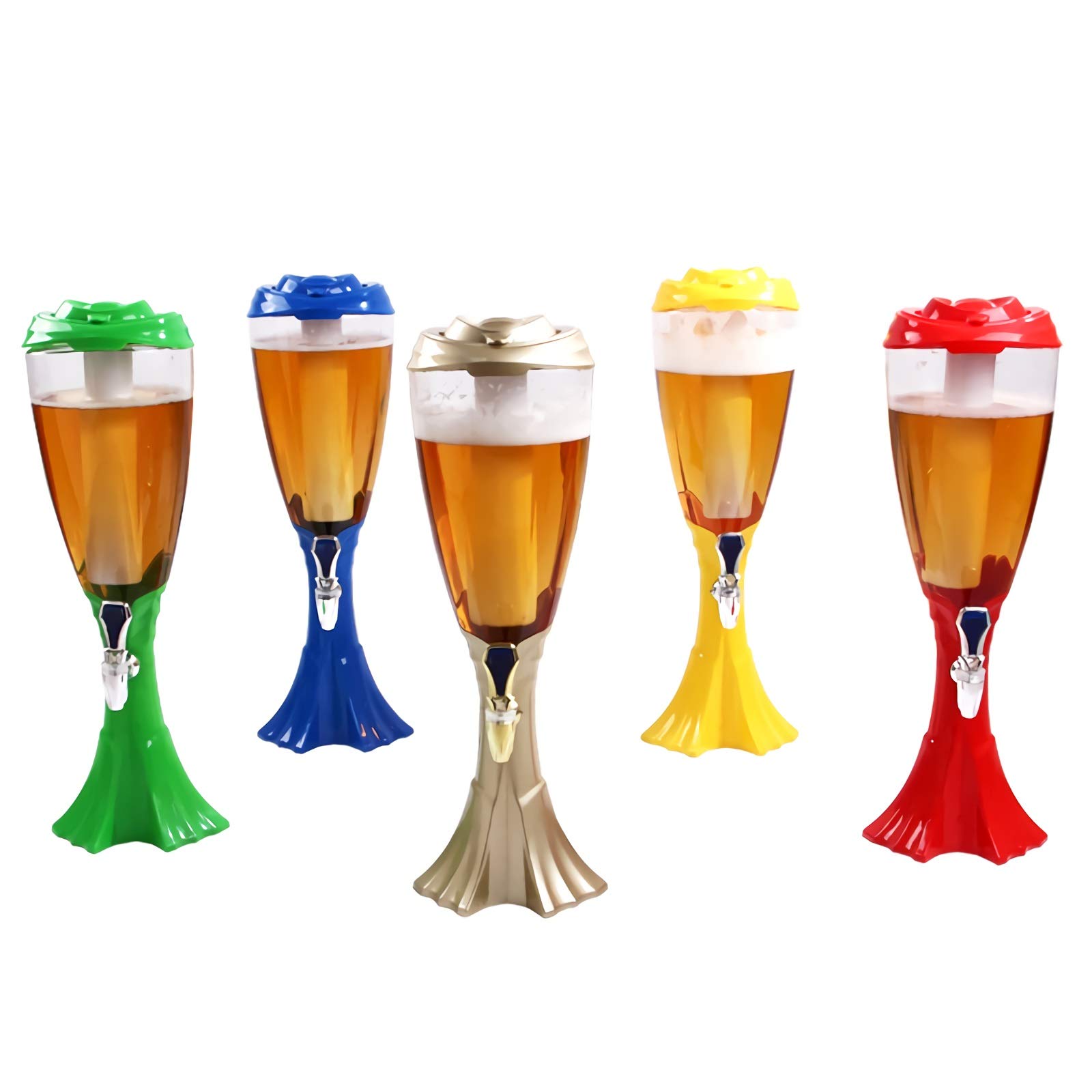 Distributeur de Bière Distributeur de boissons avec robinet, tube de glace et lumières LED, distributeur de bière 3L, lumières brillantes, tour de bière for bar Party Restaurant KTV Machine à Jus de F