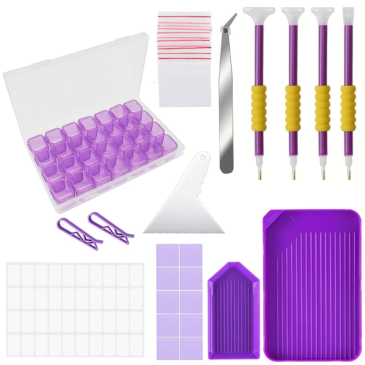 HASTHIP® 46Pcs 5D DIY Diamond Painting Tools and Accessories Kits with