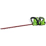 Greenworks 40V 24-inch Cordless Hedge Trimmer, Battery and Charger Not Included 2200700 Tool Only Trimmer