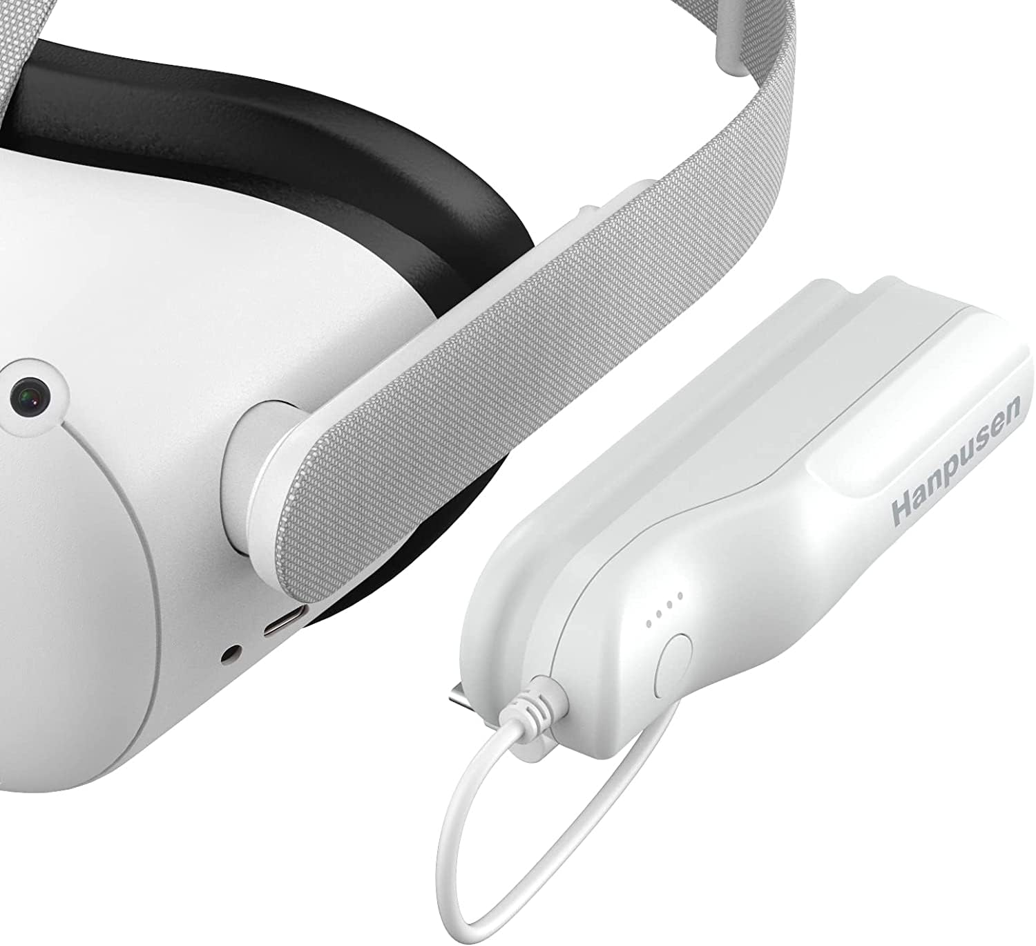 AODELAN 2pcs VR Battery Pack Compatible with Oculus Quest 2,5000mAh Head Strap Power Bank,Portable Extend Power VR Accessories for Extra 2-4H Playtime