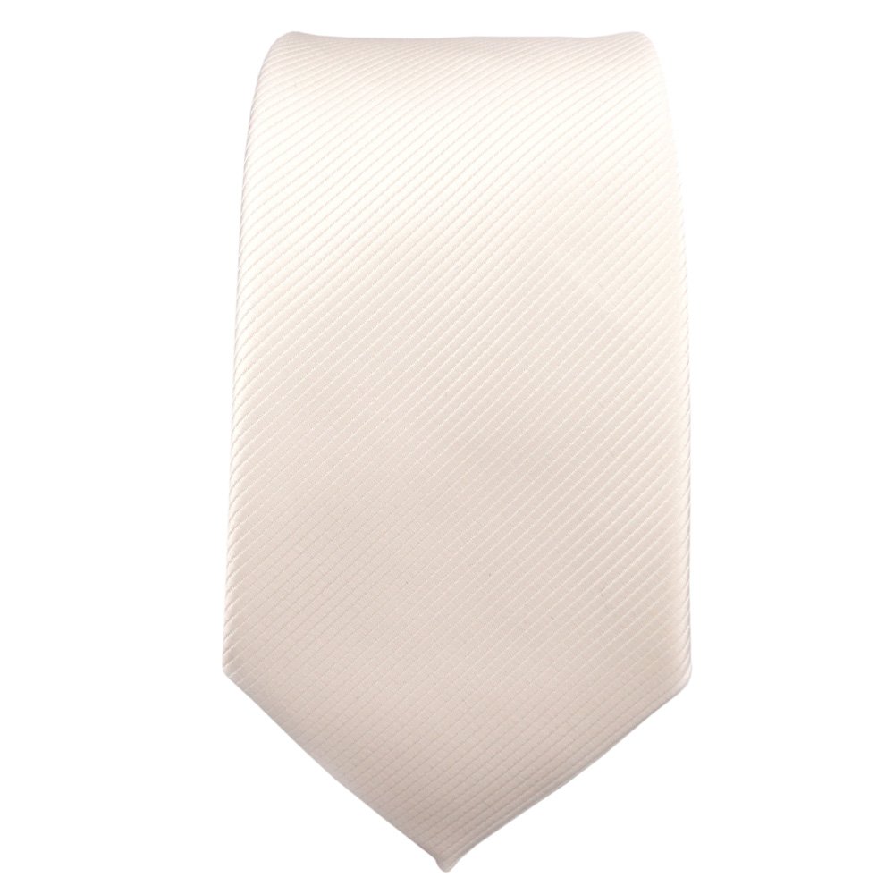 TigerTie - Wąski designerski krawat jednokolorowy uniwersalny wzór prążkowany