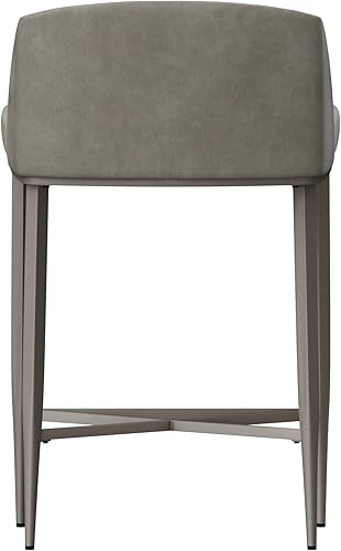 Miniatura 11 de Hillsdale Furniture Phoenix Taburete de altura de mostrador (juego de 2), color gris Peltre,plateado