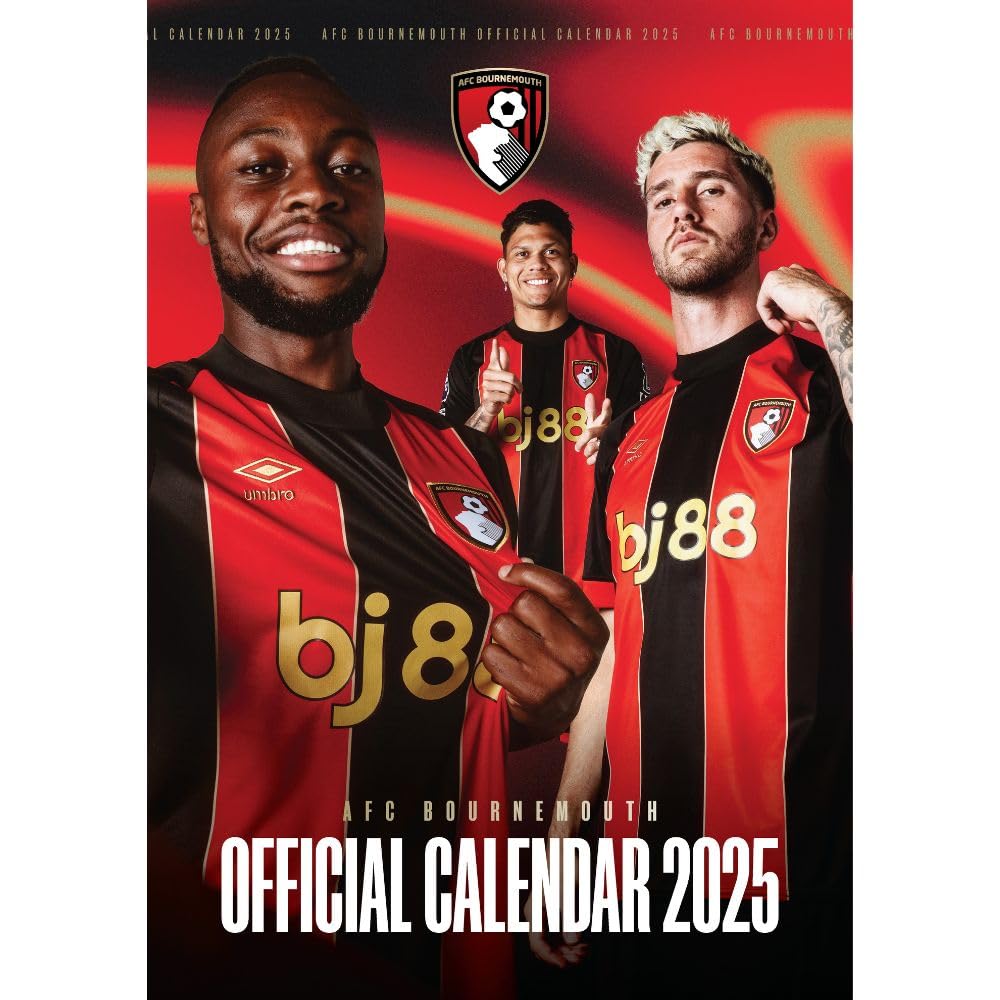 2025 Calendar Bournemouth AFC Month to View A3 Football Calendar Official Product