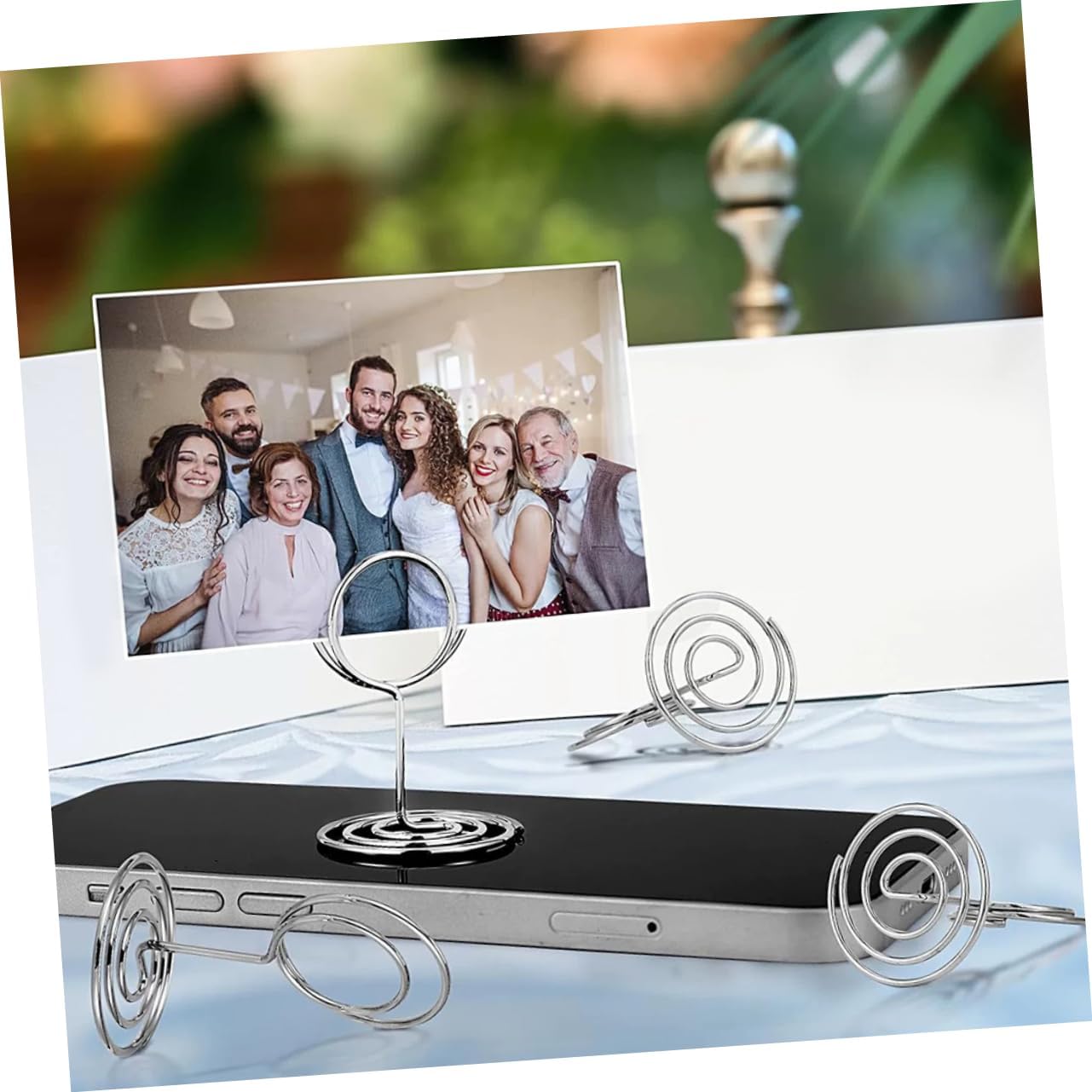 10pcs Clip Stand for Note Table Number Holder Place Card Holder Metal Table Clip Photo Stand Bulk