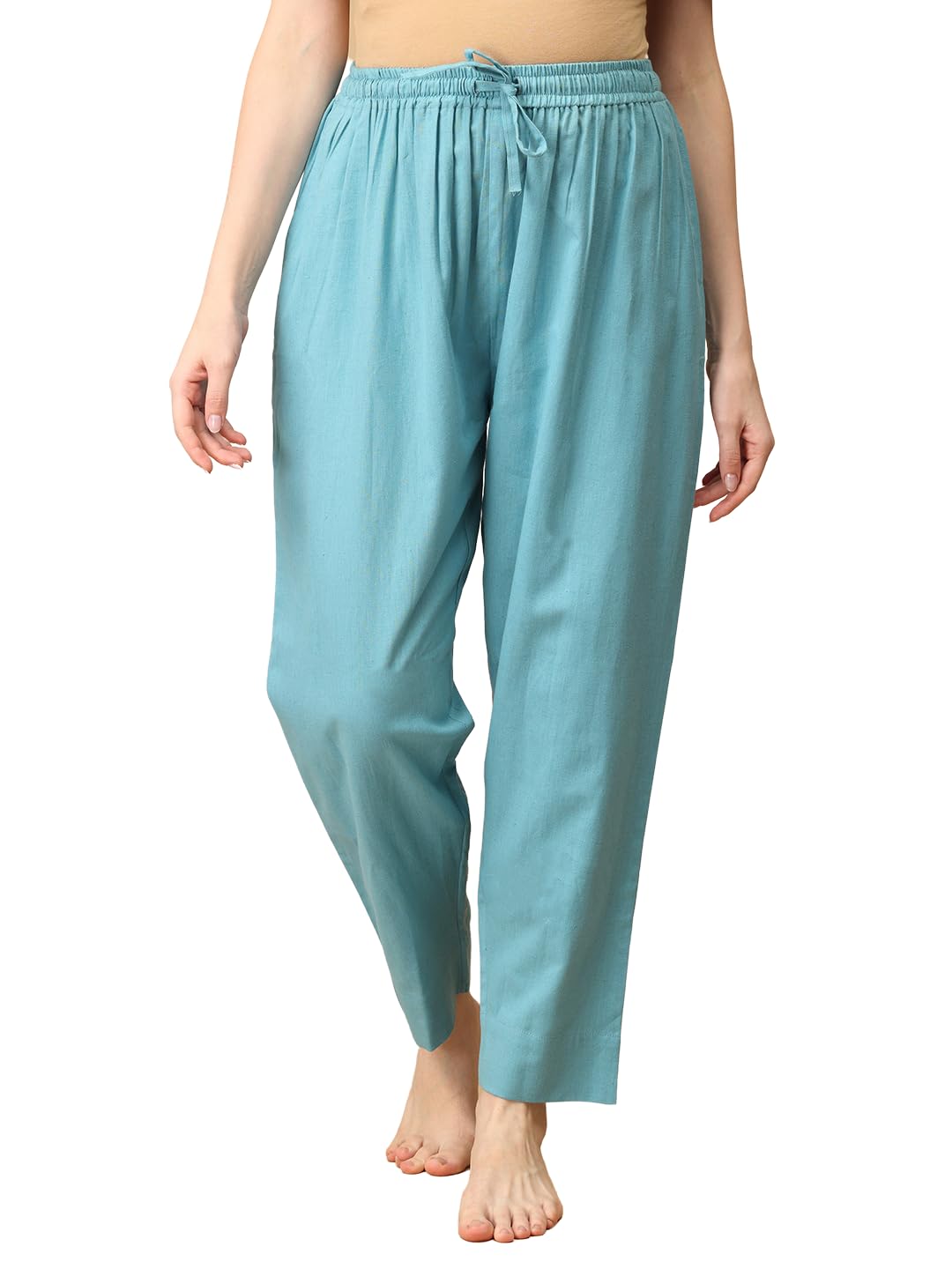 the mom store Maternity Lounge Pants | Cotton | Pre and Post Pregnancy | Stylish | Elasticated Waist Band-picture-33