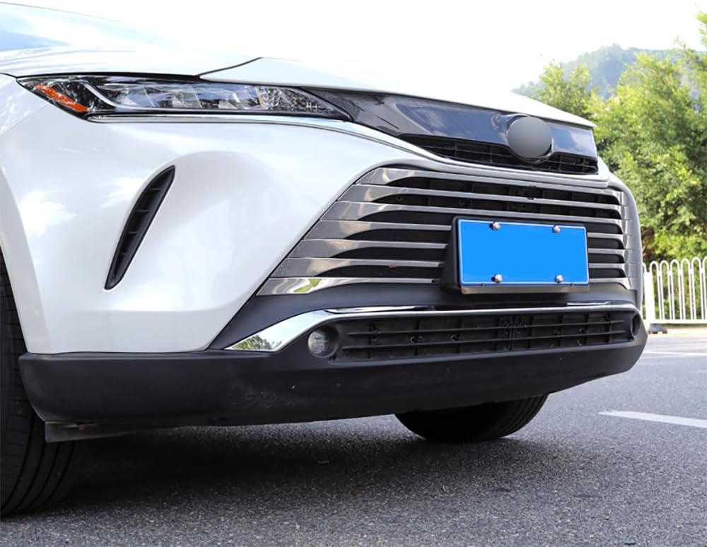 Auto Parts Fit for Toyota VENZA 2021 2022 2023 2024Front upper-middle Center Grille Grill Cover Trim Molding (11p:Chrome Silver) Stainless steel 11PCS