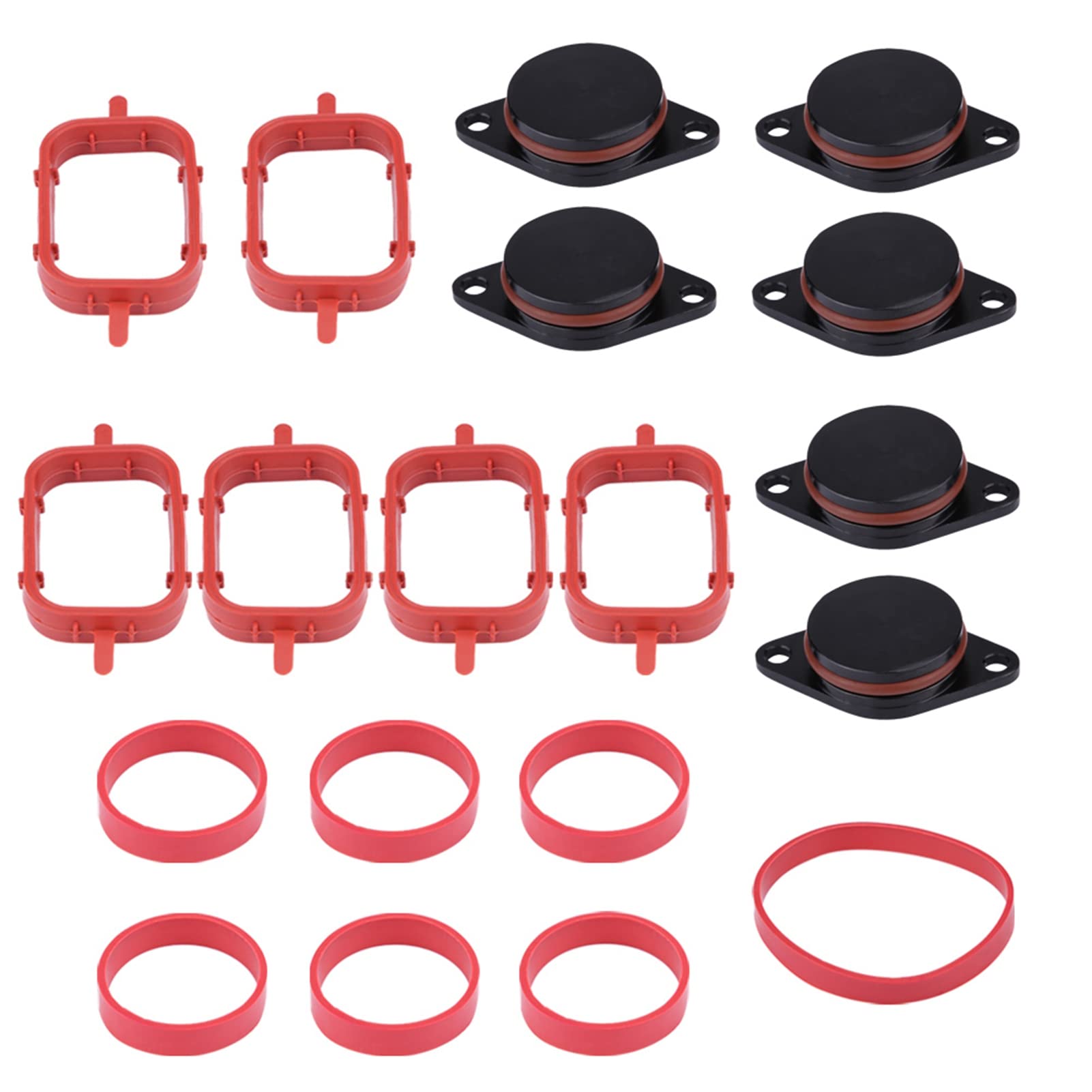 Swirl Flap Blanks, Aspirazione Motore Auto Diesel Swirl Flap Blanks Kit di Riparazione con Collettore Guarnizioni Per BMW(6 * 33mm-Nero)